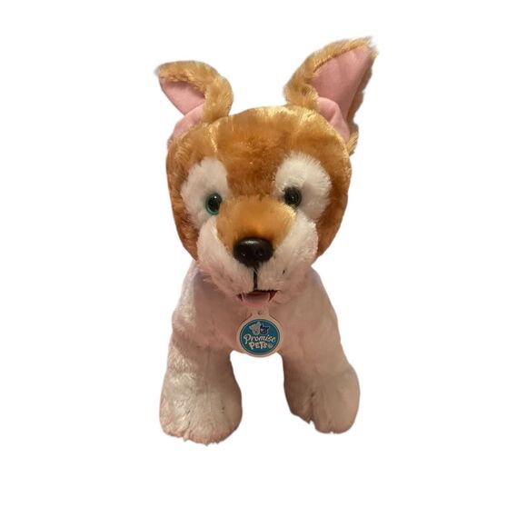 Build-A-Bear Workshop Tan White Promise Pets Puppy Dog Plush Stuffed Animal 12" - Picture 1 of 6